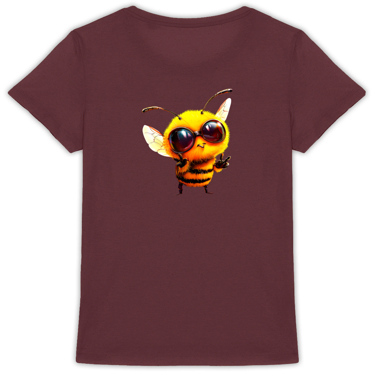 Cool Bee 1 Back T-shirt Femme à Col Rond