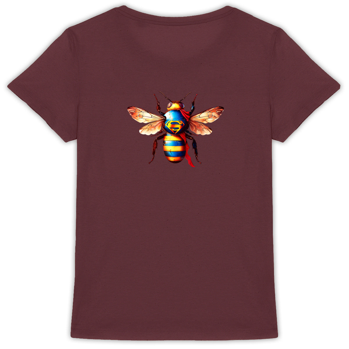 Super Man Bee Back T-shirt Femme à Col Rond