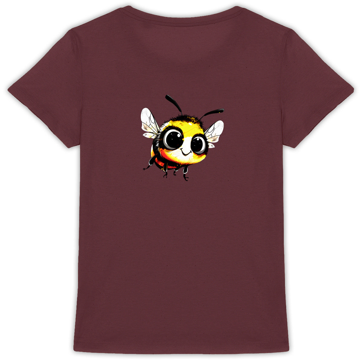 Cute Bee 1 Back T-shirt Femme à Col Rond