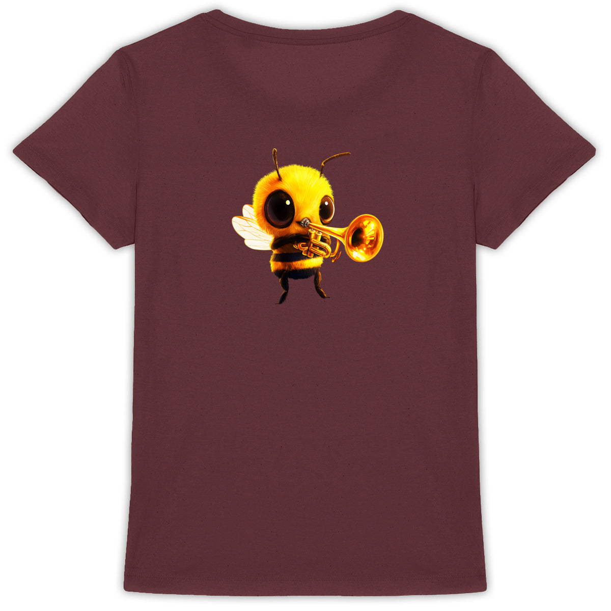 Trumpet Bee 1 Back T-shirt Femme à Col Rond