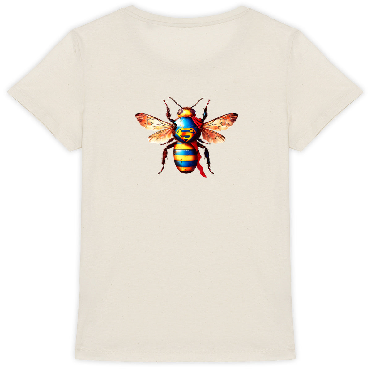 Super Man Bee Back T-shirt Femme à Col Rond