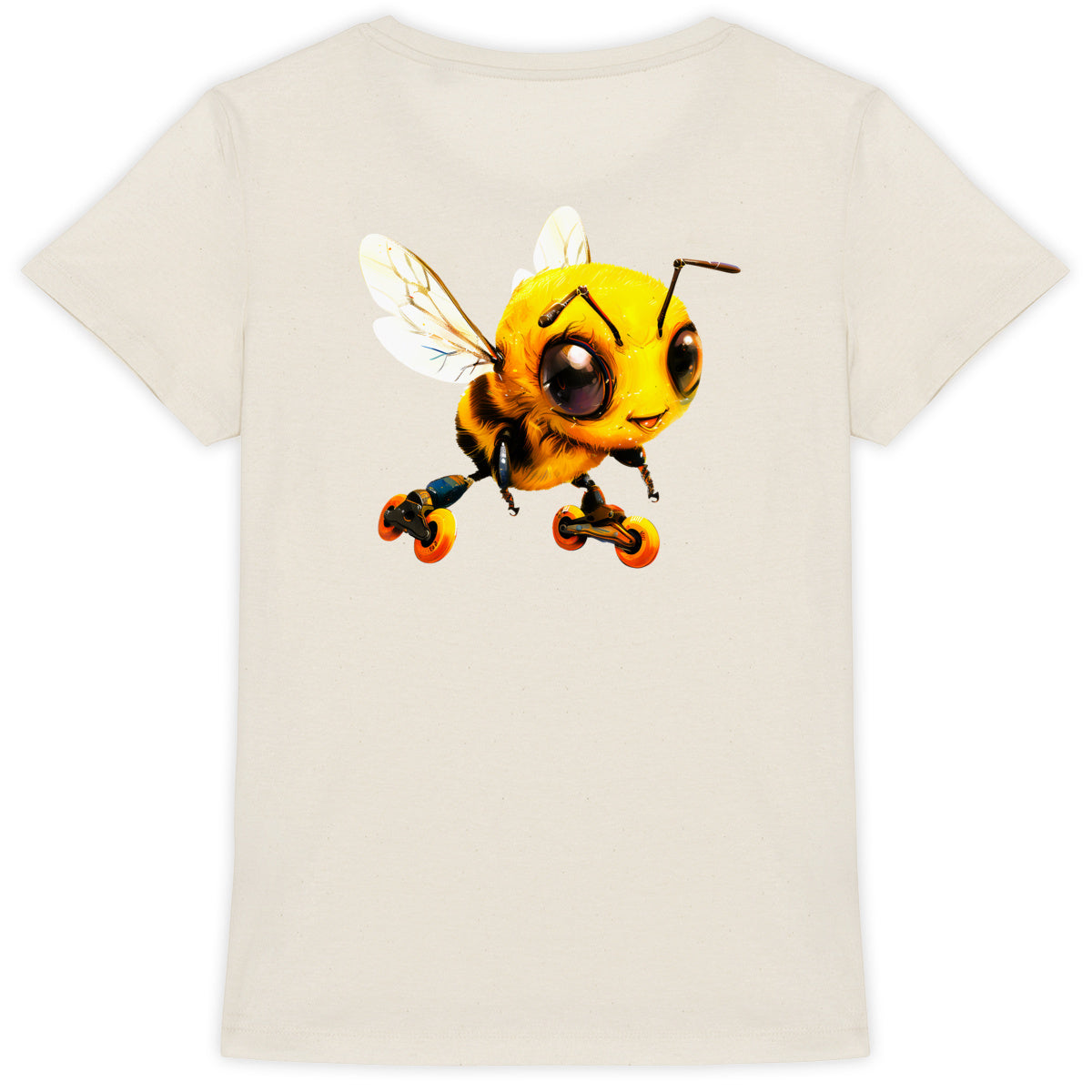 Rollerblading Bee Back T-shirt Femme à Col Rond