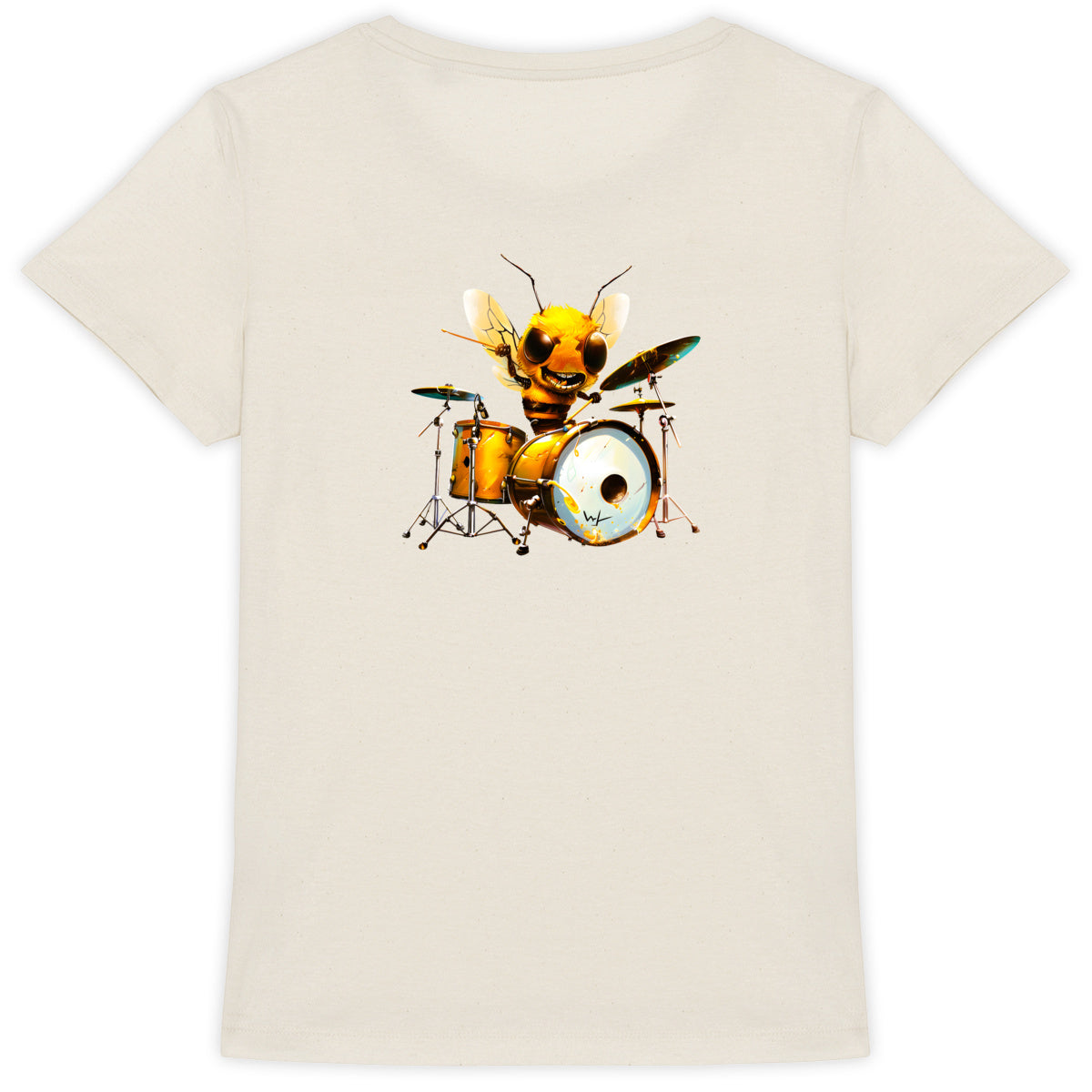 Battery Bee 2 Back T-shirt Femme à Col Rond