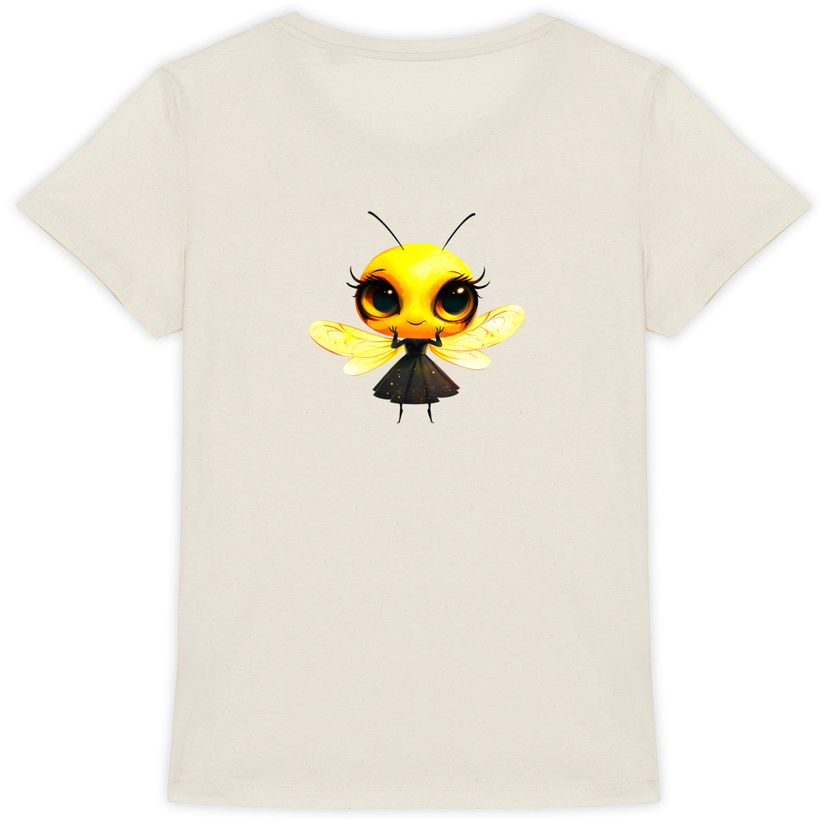 Dressed Up Bee 2 Back T-shirt Femme à Col Rond