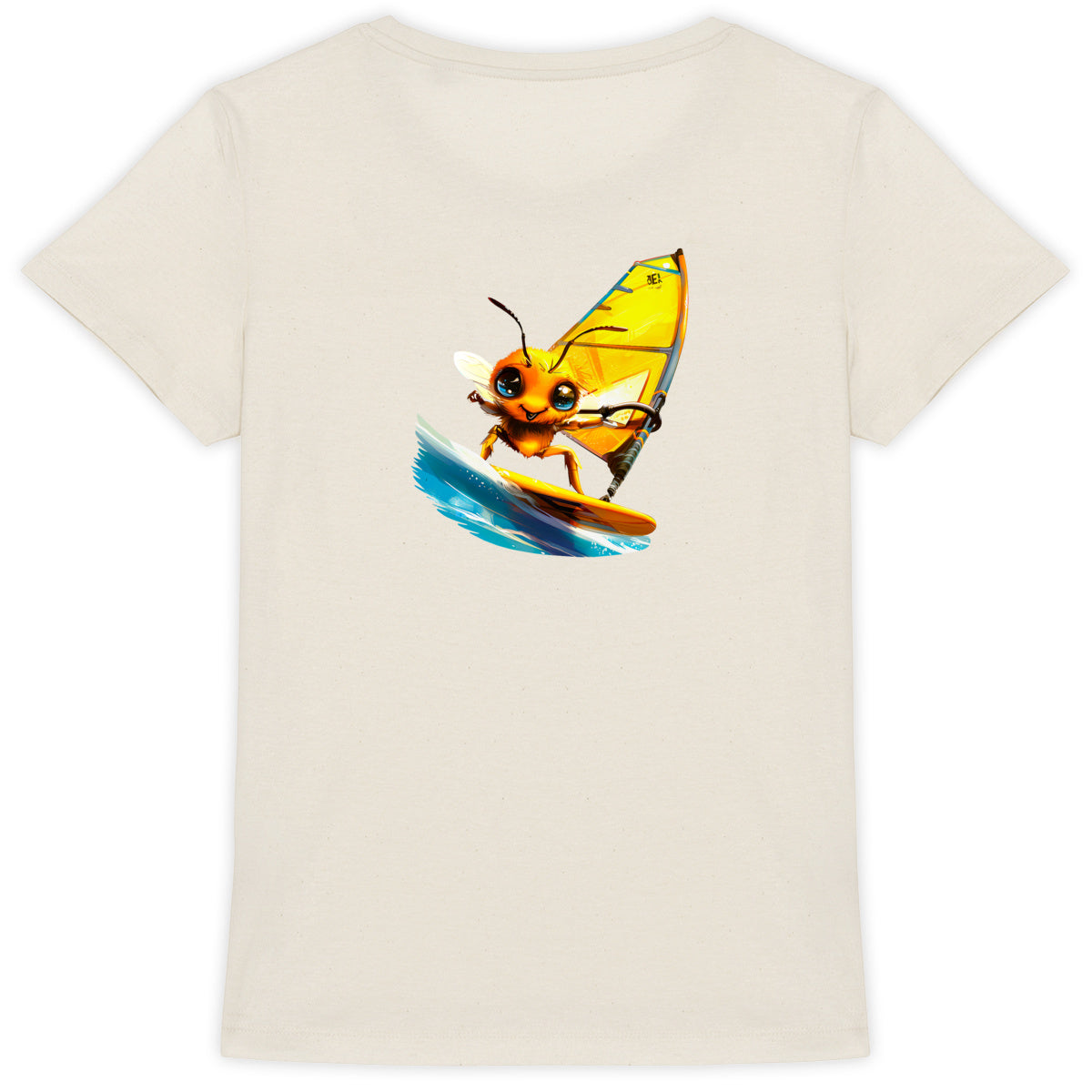 Windsurfing Bee Back T-shirt Femme à Col Rond