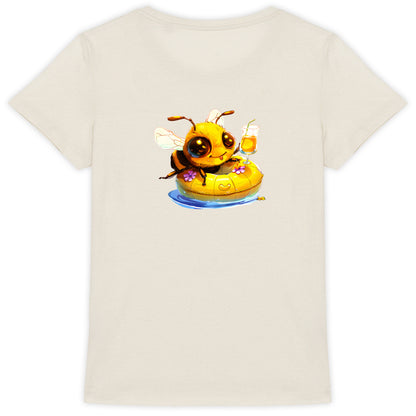 Chilling Bee at the Pool Back T-shirt Femme à Col Rond