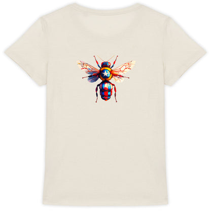 Captain America Bee Back T-shirt Femme à Col Rond