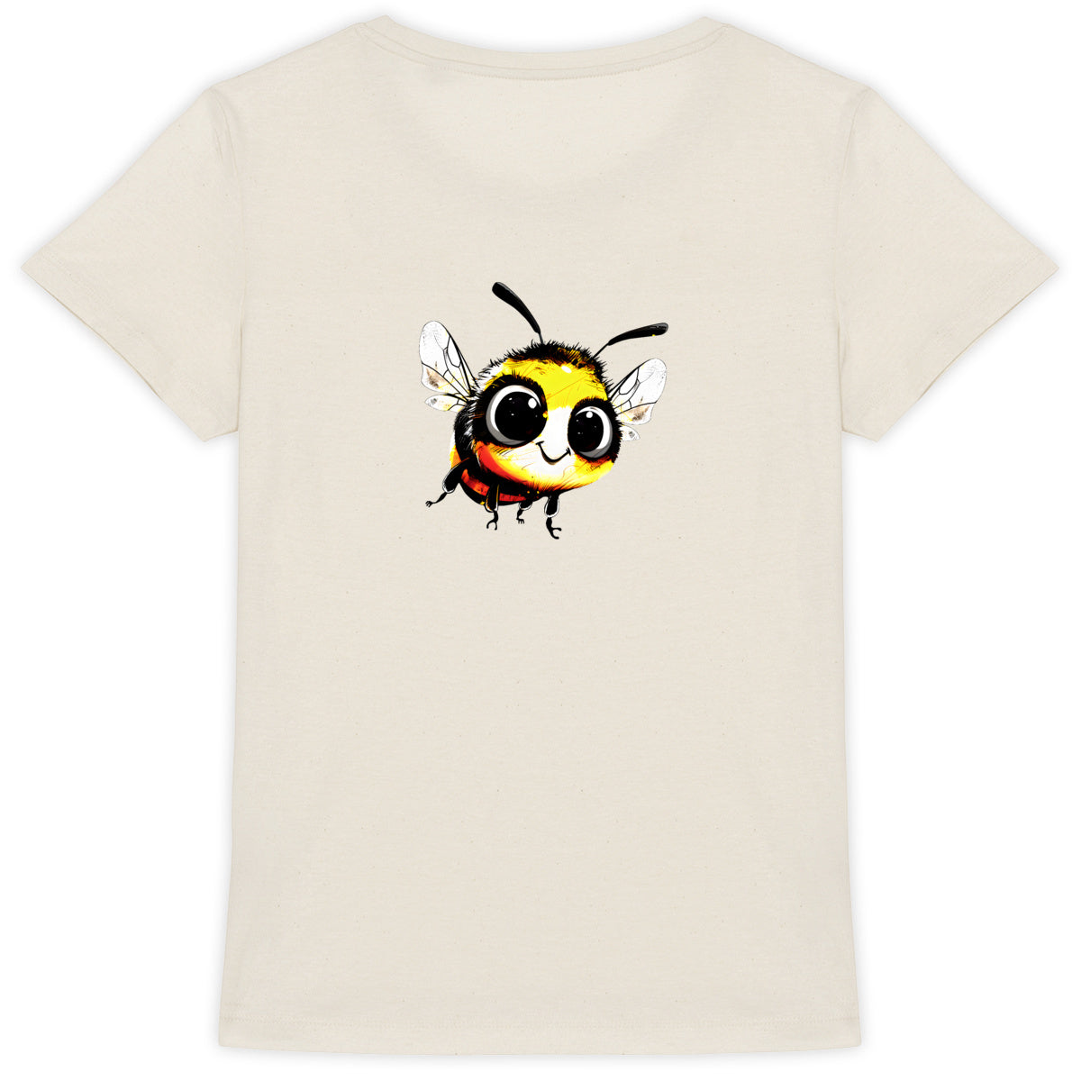 Cute Bee 1 Back T-shirt Femme à Col Rond