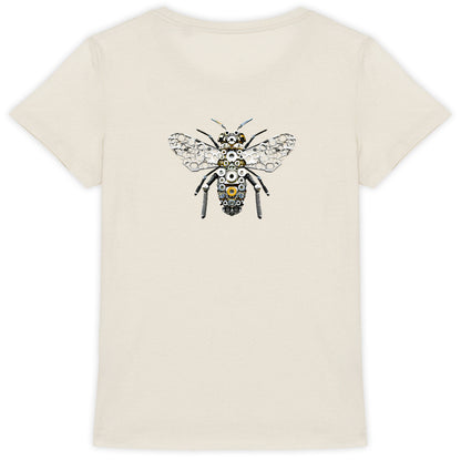 Bee Bolted 5 Back T-shirt Femme à Col Rond 