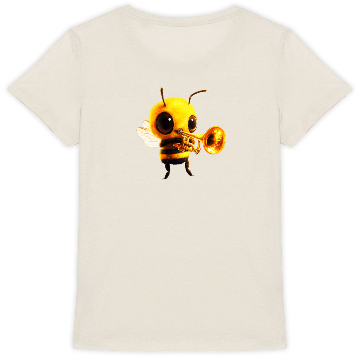 Trumpet Bee 1 Back T-shirt Femme à Col Rond