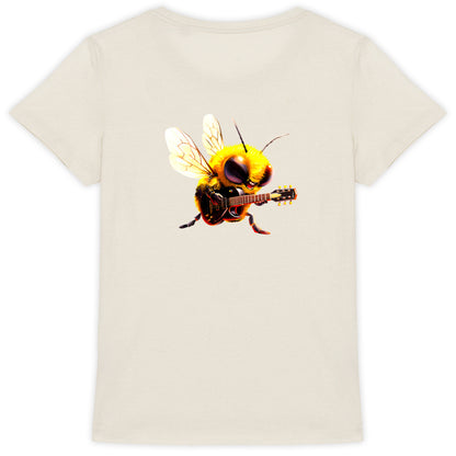 Guitar Bee 2 Back T-shirt Femme à Col Rond