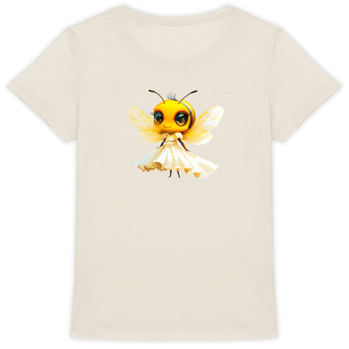 Dressed Up Bee 1 Back T-shirt Femme à Col Rond