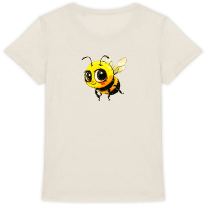 Cute Bee 4 Back T-shirt Femme à Col Rond