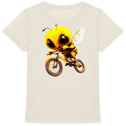 Biking Bee Back T-shirt Femme à Col Rond