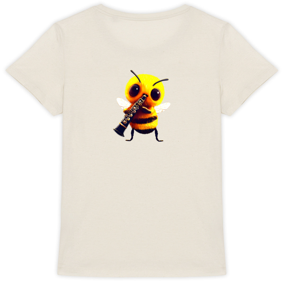 Clarinet Bee 1 Back T-shirt Femme à Col Rond