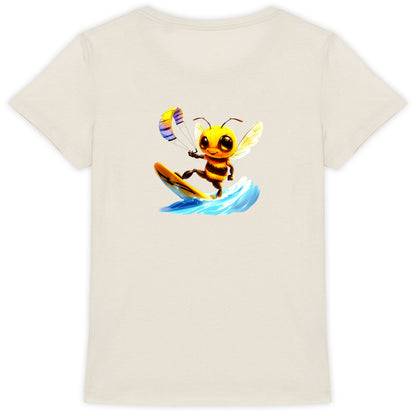 Kitesurfing Bee Back T-shirt Femme à Col Rond