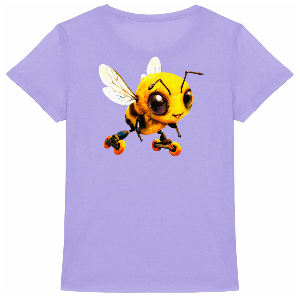 Rollerblading Bee Back T-shirt Femme à Col Rond