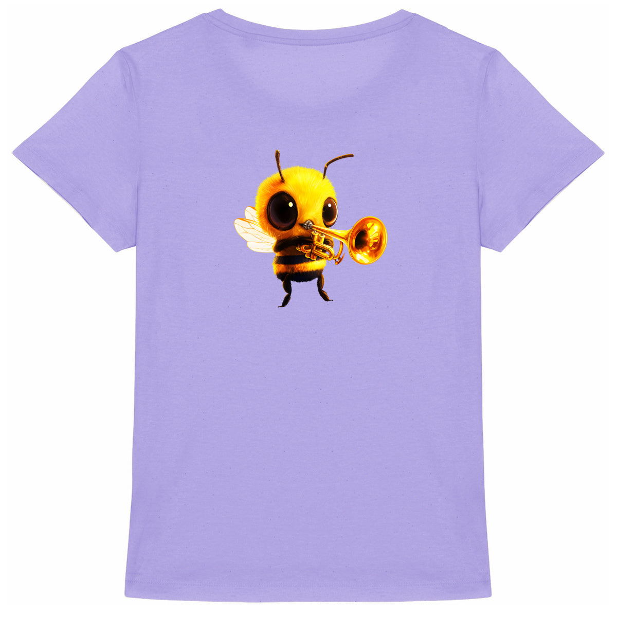 Trumpet Bee 1 Back T-shirt Femme à Col Rond