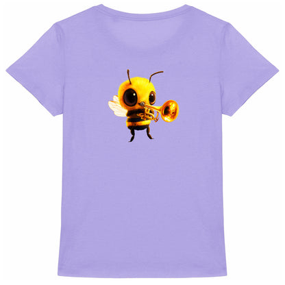 Trumpet Bee 1 Back T-shirt Femme à Col Rond