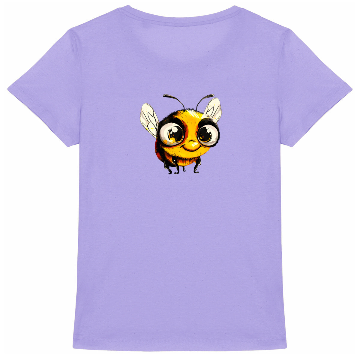 Cute Bee 2 Back T-shirt Femme à Col Rond