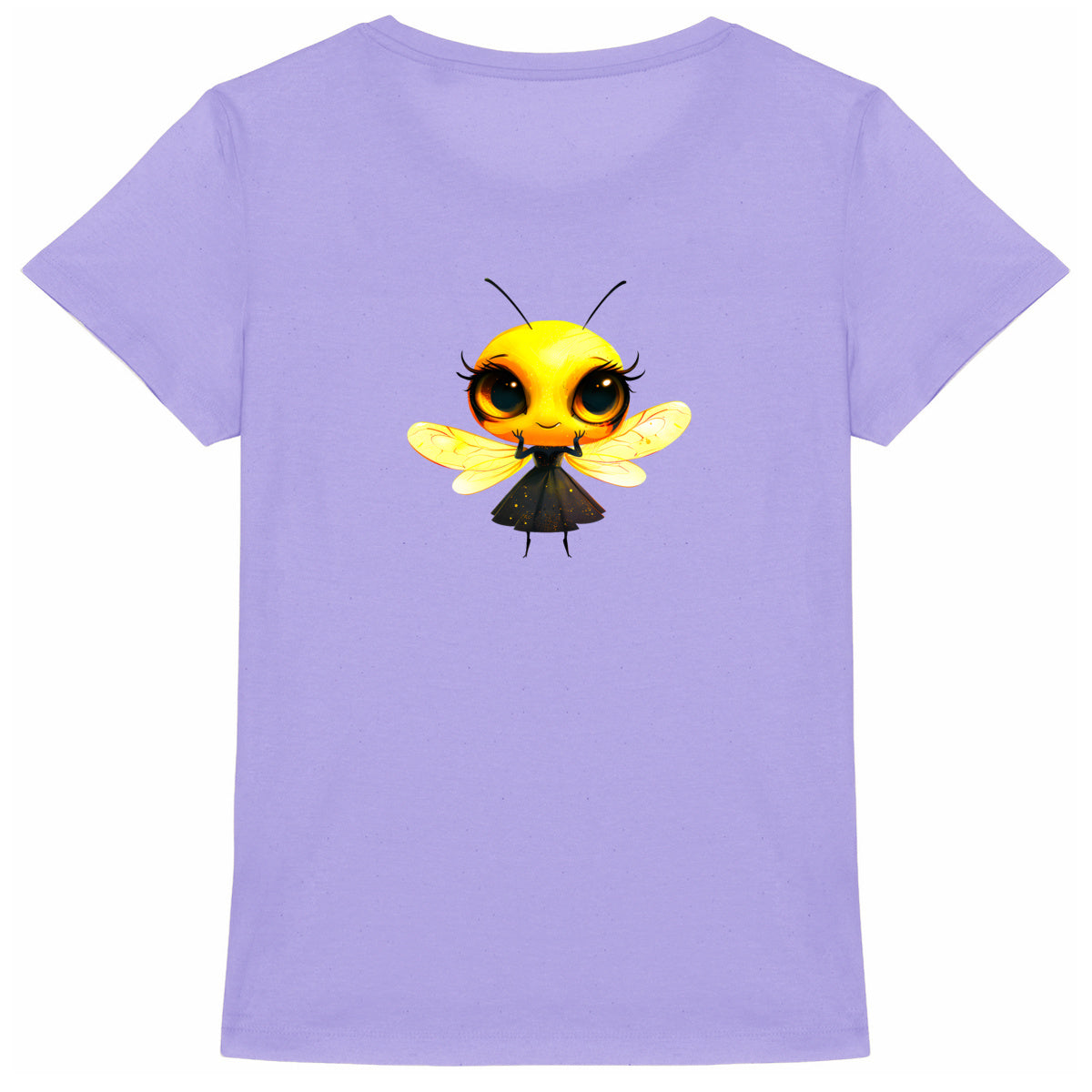 Dressed Up Bee 2 Back T-shirt Femme à Col Rond