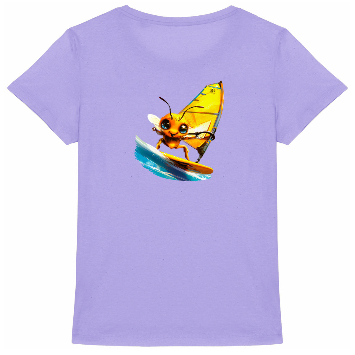 Windsurfing Bee Back T-shirt Femme à Col Rond