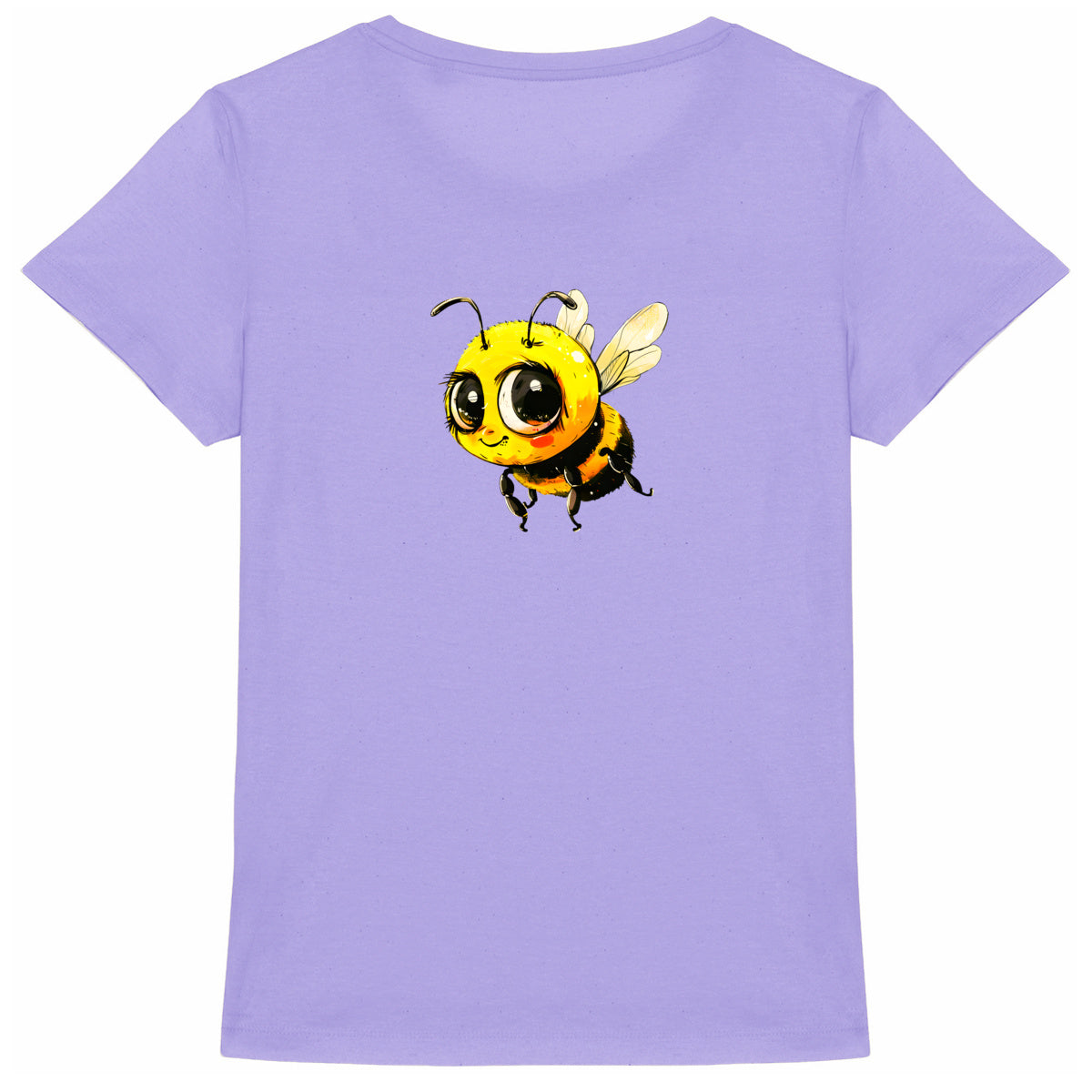 Cute Bee 4 Back T-shirt Femme à Col Rond