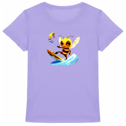 Kitesurfing Bee Back T-shirt Femme à Col Rond