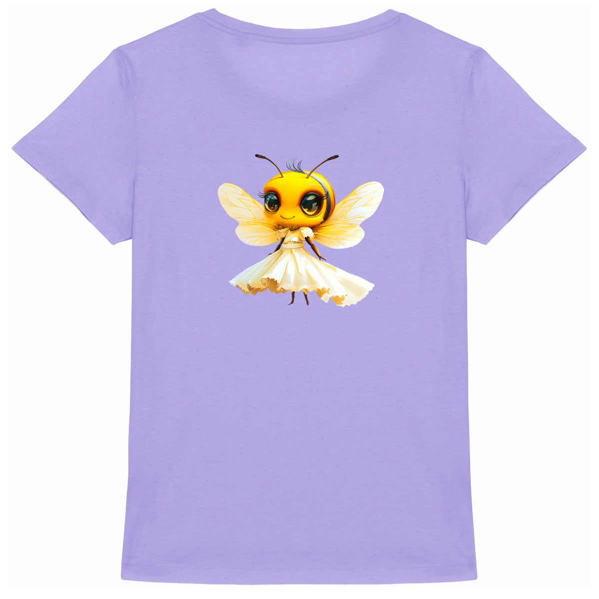 Dressed Up Bee 1 Back T-shirt Femme à Col Rond