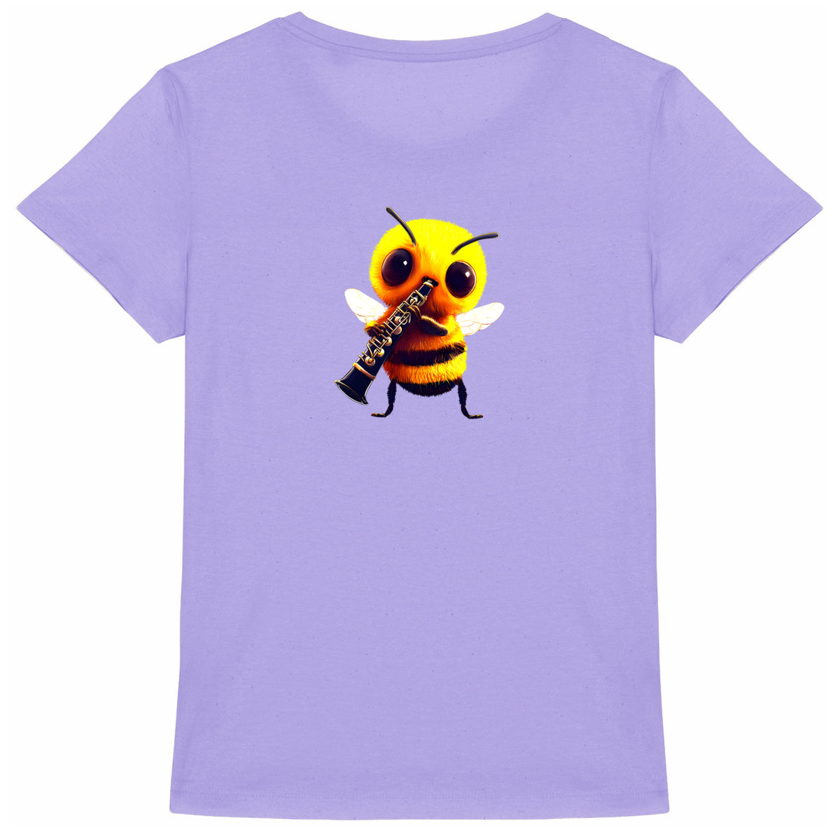 Clarinet Bee 1 Back T-shirt Femme à Col Rond