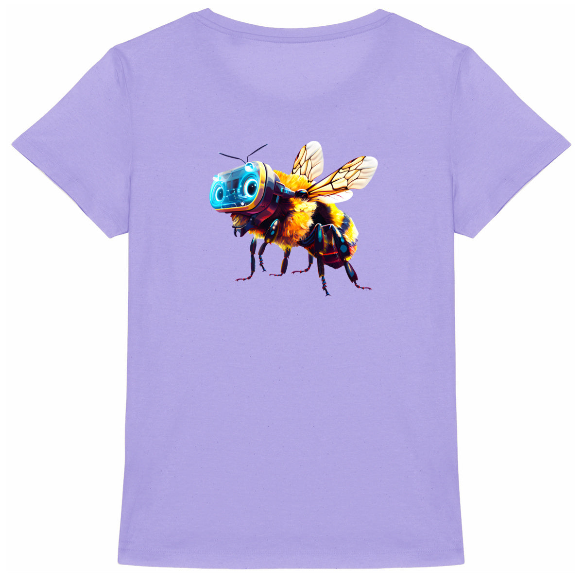 Virtual Reality Bee 1 Back T-shirt Femme à Col Rond