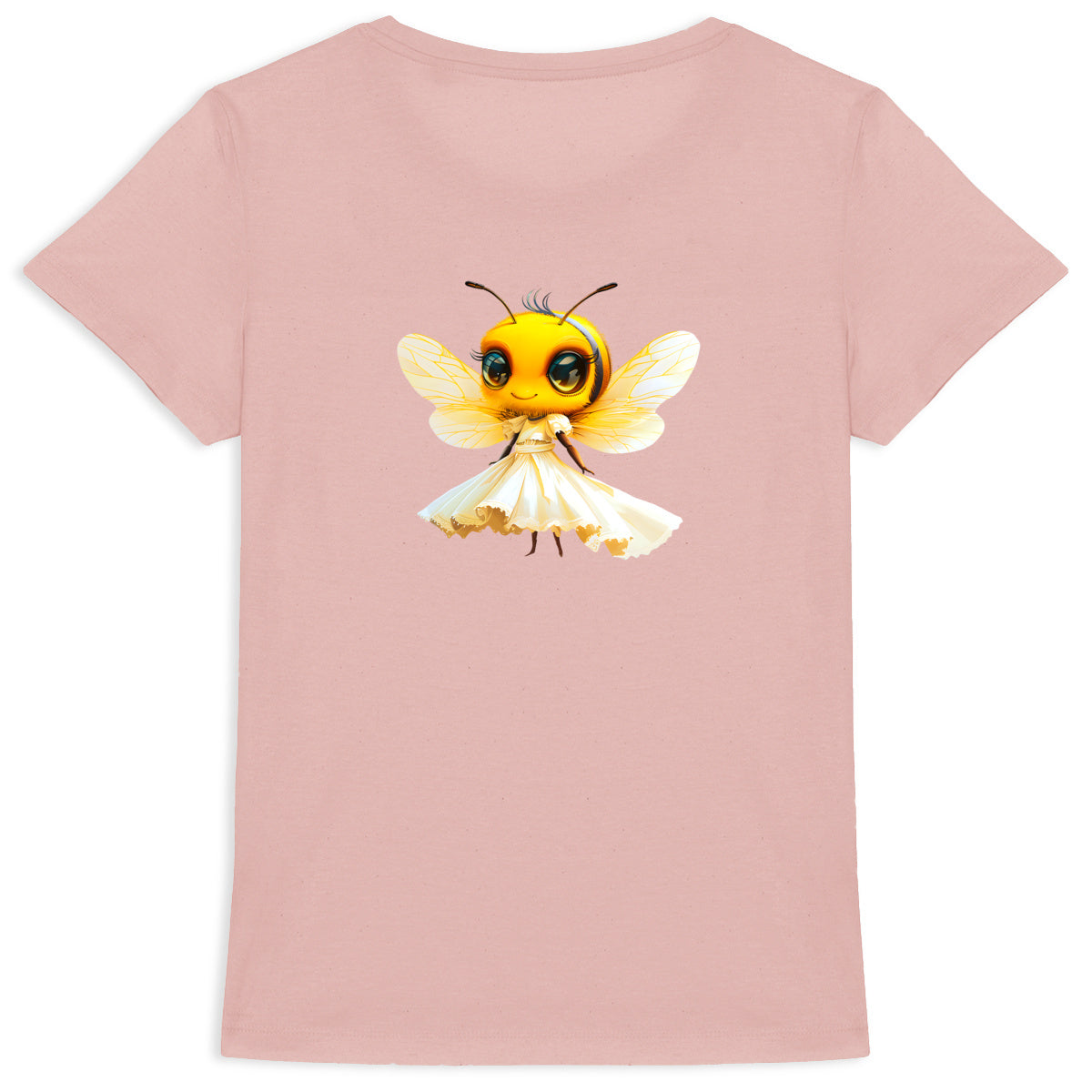 Dressed Up Bee 1 Back T-shirt Femme à Col Rond