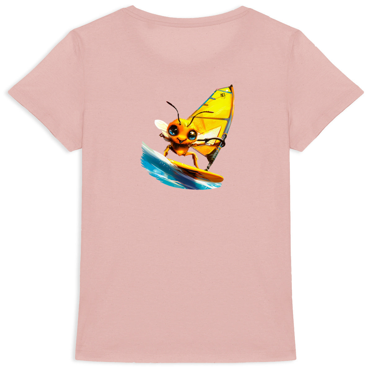 Windsurfing Bee Back T-shirt Femme à Col Rond