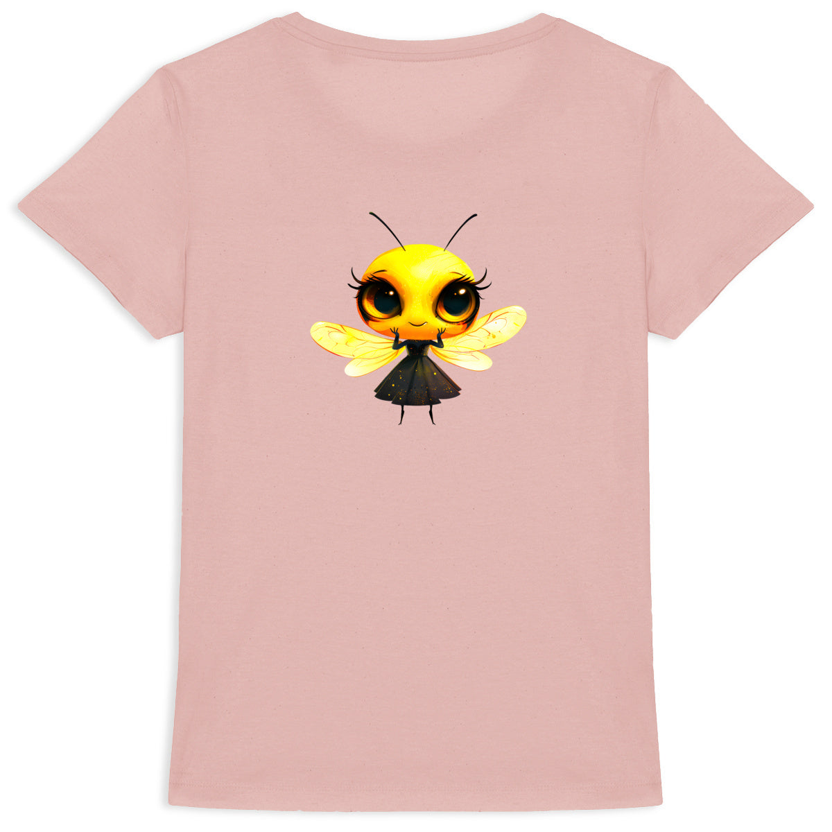 Dressed Up Bee 2 Back T-shirt Femme à Col Rond