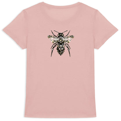 Bee Bolted 6 Back T-shirt Femme à Col Rond 