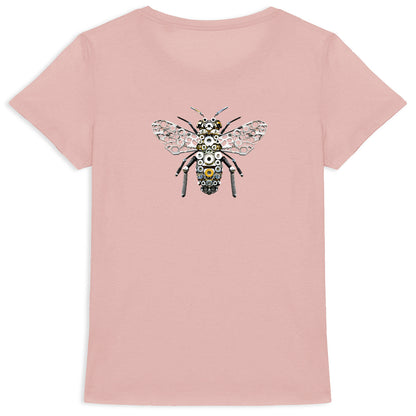 Bee Bolted 5 Back T-shirt Femme à Col Rond 