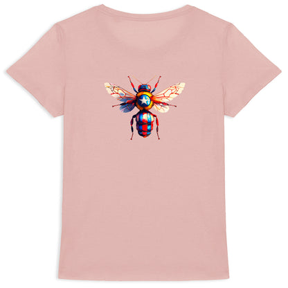 Captain America Bee Back T-shirt Femme à Col Rond