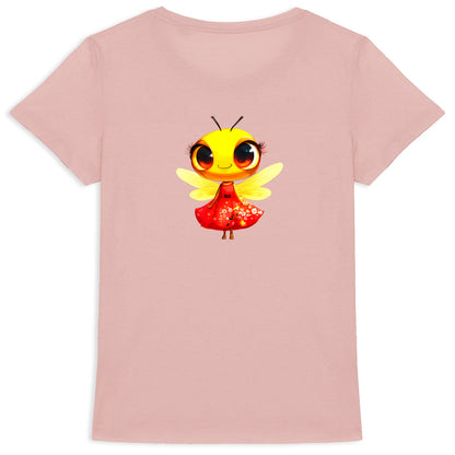 Dressed Up Bee 3 Back T-shirt Femme à Col Rond