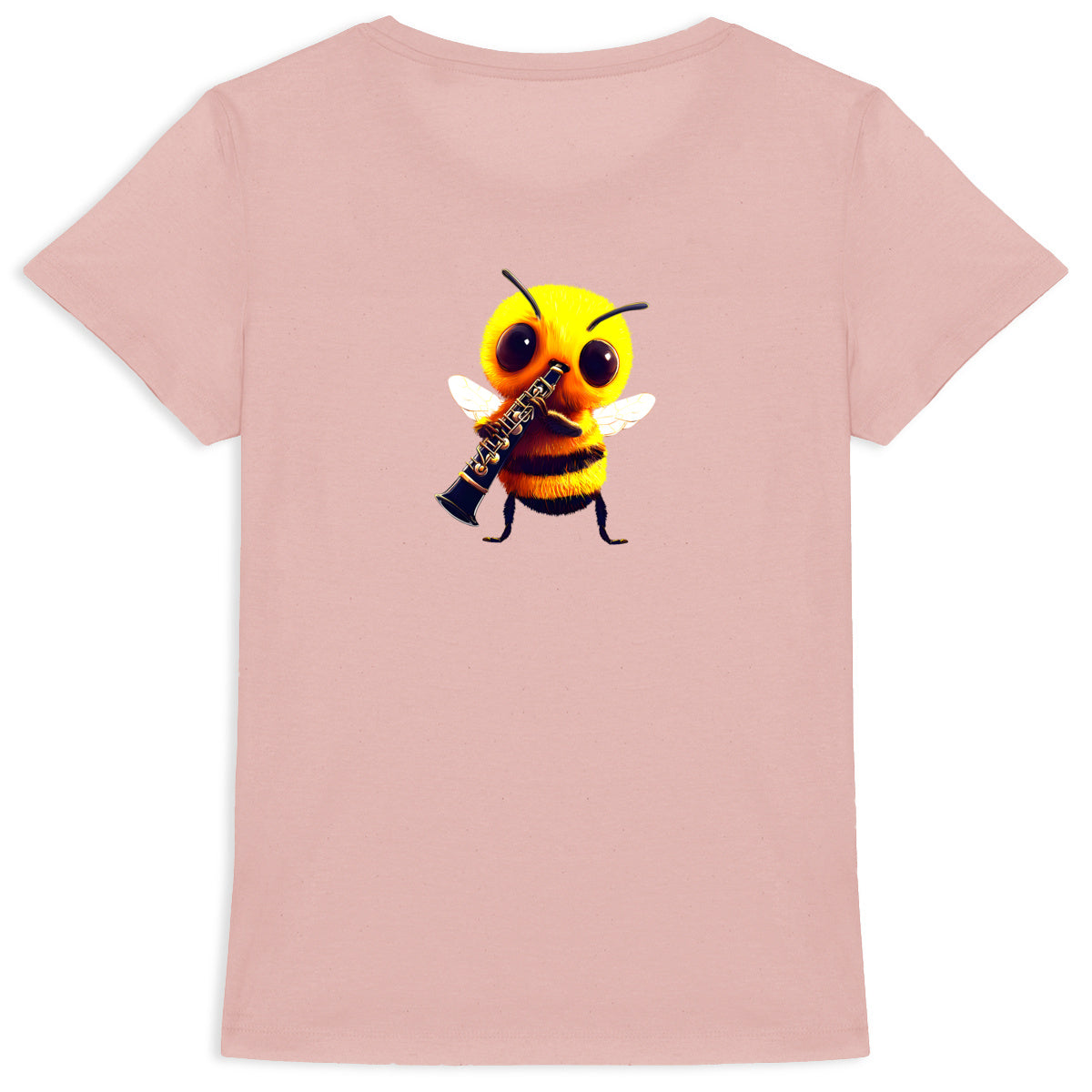 Clarinet Bee 1 Back T-shirt Femme à Col Rond