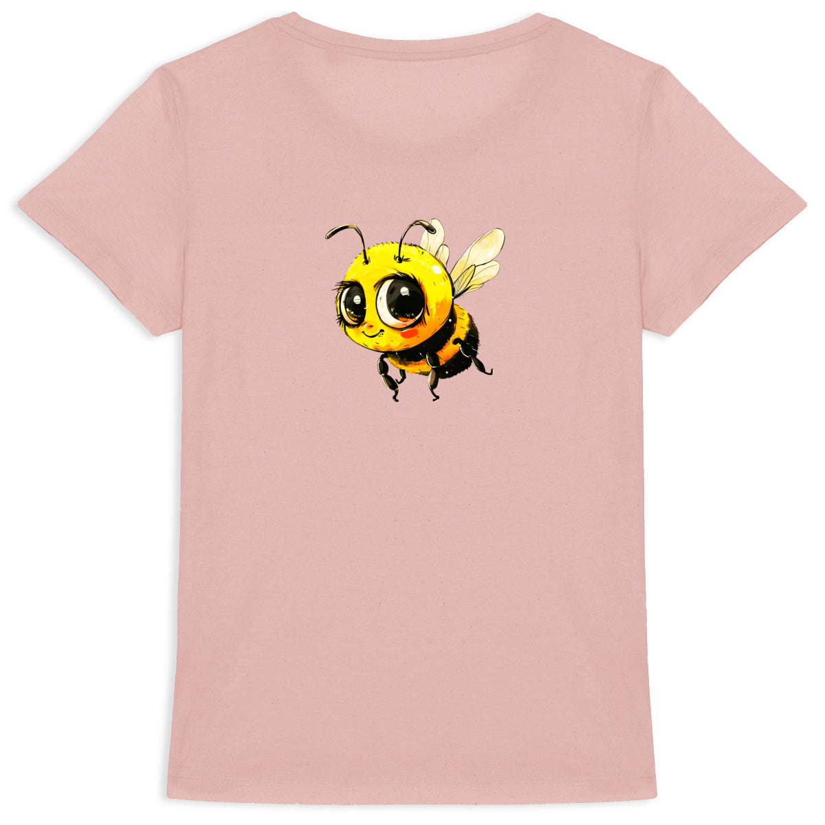 Cute Bee 4 Back T-shirt Femme à Col Rond