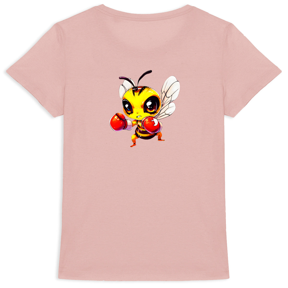 Boxing Bee 4 Back T-shirt Femme à Col Rond