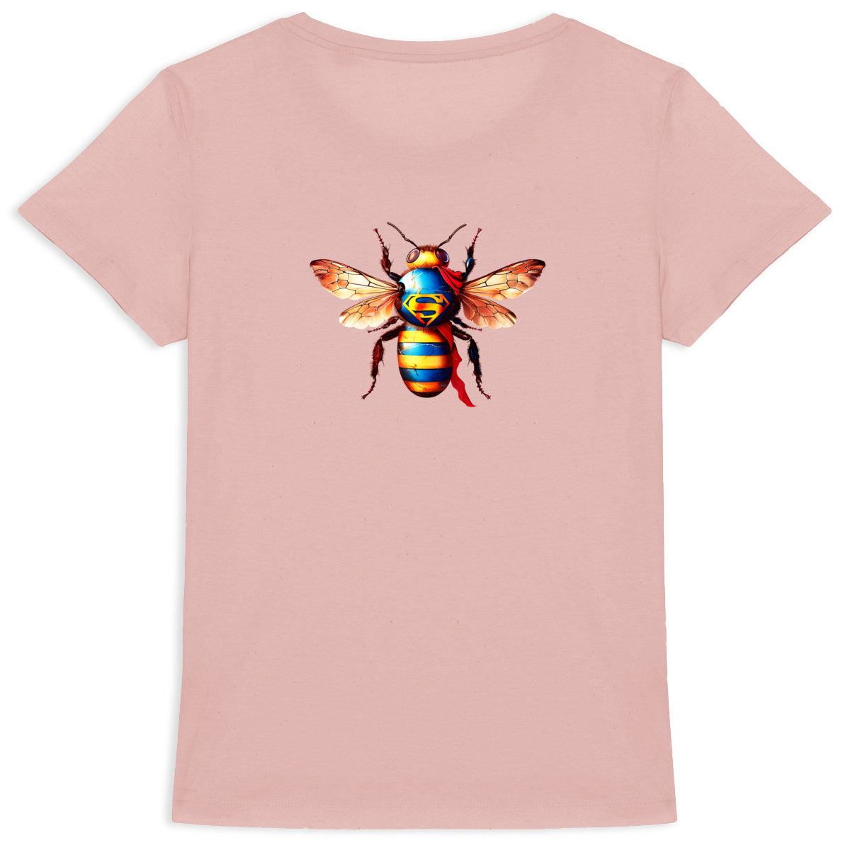 Super Man Bee Back T-shirt Femme à Col Rond