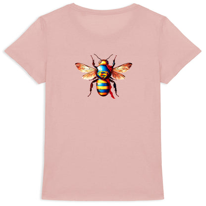 Super Man Bee Back T-shirt Femme à Col Rond