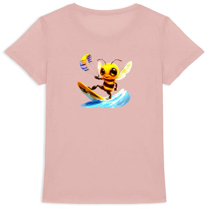 Kitesurfing Bee Back T-shirt Femme à Col Rond