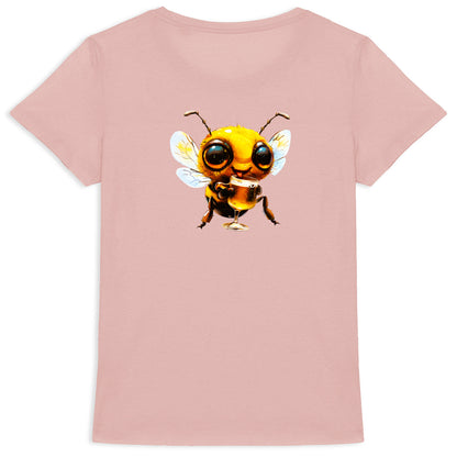 Bee Drinking Beer 1 Back T-shirt Femme à Col Rond