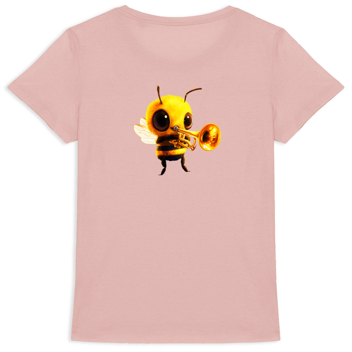 Trumpet Bee 1 Back T-shirt Femme à Col Rond