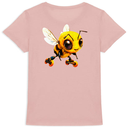 Rollerblading Bee Back T-shirt Femme à Col Rond