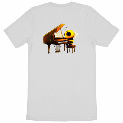 Piano Bee 1 Back T-shirt Homme à Col Rond