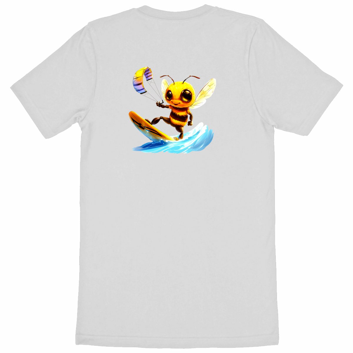 Kitesurfing Bee Back T-shirt Homme à Col Rond