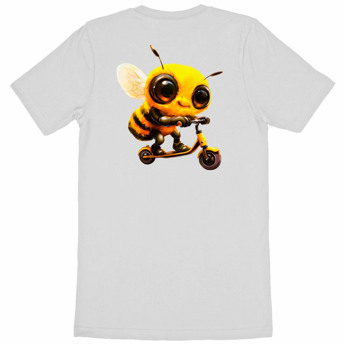 Scootering Bee Back T-shirt Homme à Col Rond